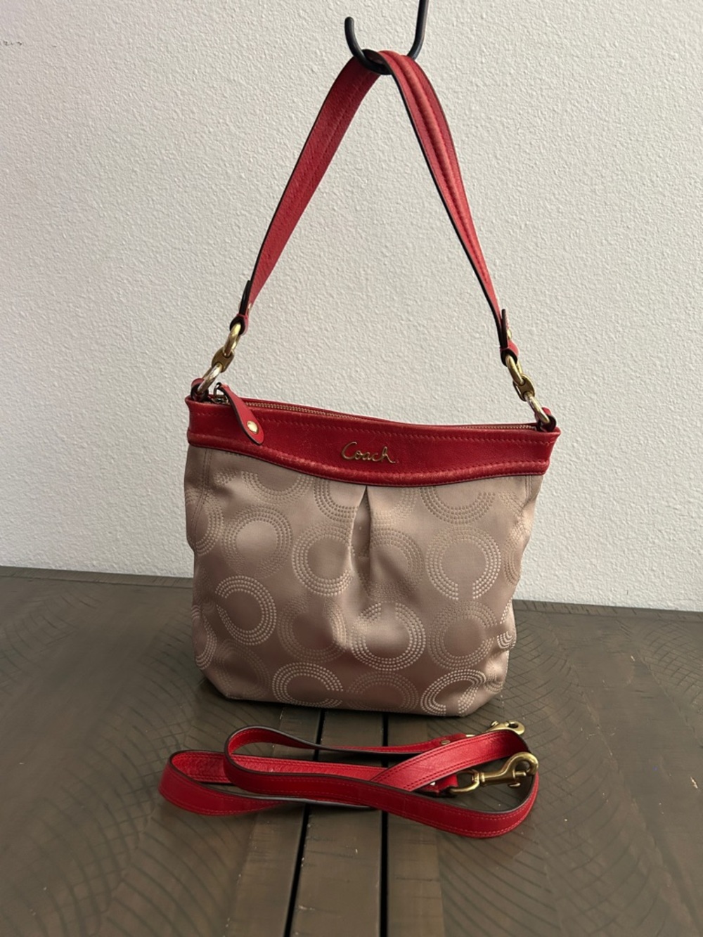 Coach Ashley Dotted Op Art Hippie shoulder bag